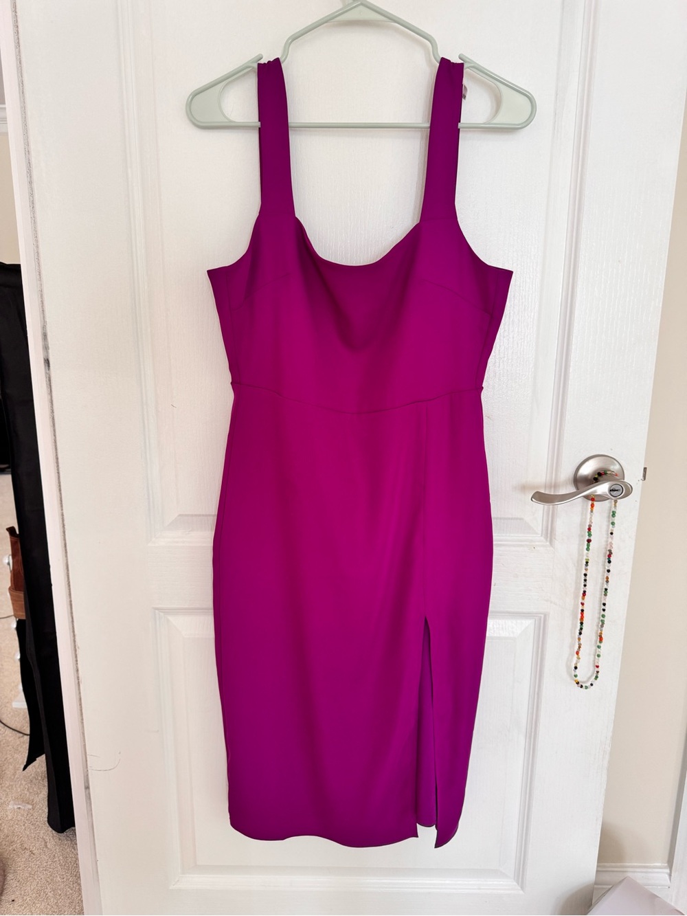 Babaton Fuchsia Midi Dress with Side Slit